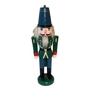Vtg‎ Wooden Nutcracker Soldier Figurine Hand-Painted 19.5” Tall Christmas Decor